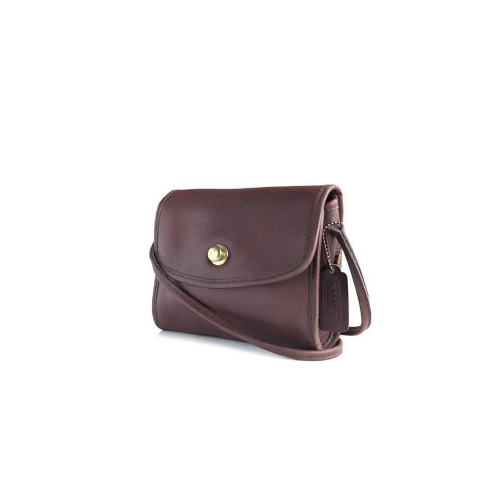 Vintage Coach CHRYSTIE Shoulder Bag Leather Brown Crossbody Bag